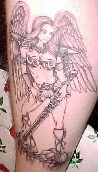 Size:1000x1402 - 569k: Angel Fighting Devil Tattoos Cute Angel Devil Tattoos